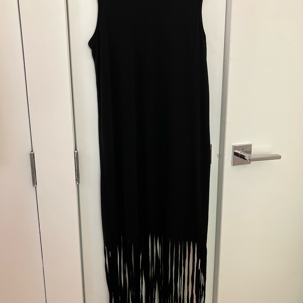 Renuar Black Asymmetrical Sheath Dress
